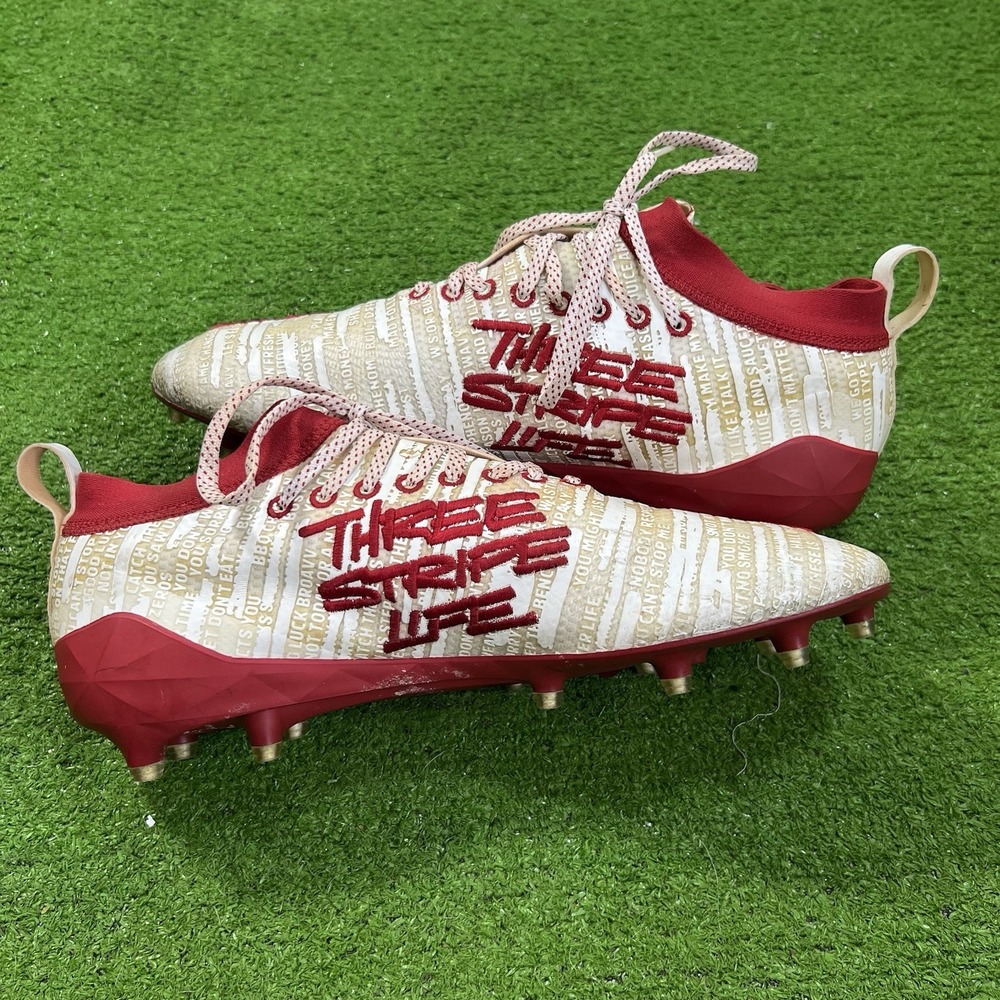 Adidas Adizero 8.0 Men's Sz 11 Three Stripe Life Football Cleats EE7452 Red Whie